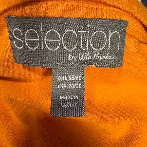 Ulla Popken Orange V-Neck Swing A-line Hem Jersey Knit Tee Tunic | Size 28/30 - Picture 3 of 9